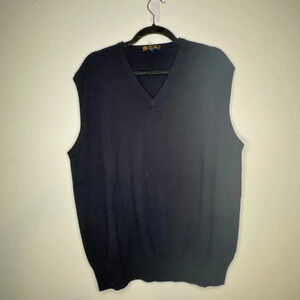 Loro Piano Mens Black  Cashmere Sweater Vest SIZE 56/ XXL